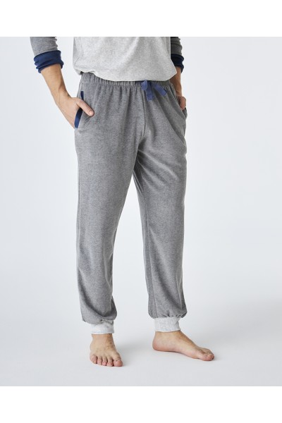 EP5302 Pijama hombre invierno gris liso J&J Brothers