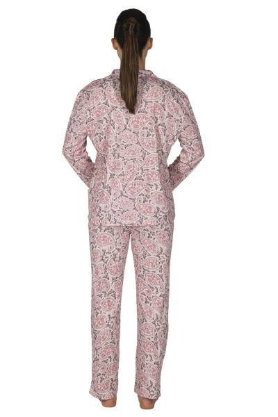 EP0600 Pijama mujer camisero rosa flores Javier Golmar