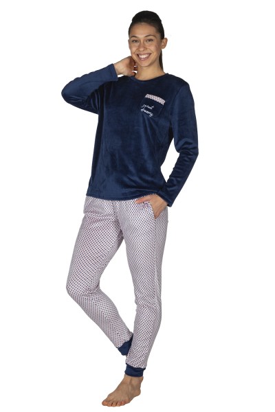 EP0505_Pijama mujer invierno terciopelo 'Sweet Dreams' Javier