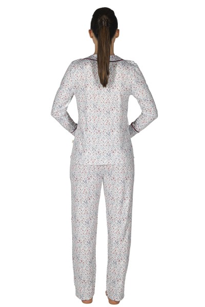 EP0400 Pijama mujer botones flores Javier Golmar