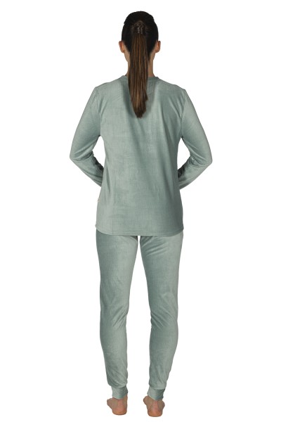 EP0305 Pijama mujer terciopelo verde Javier Golmar