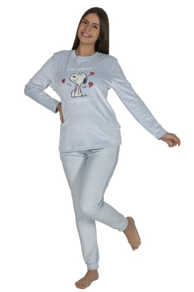 DP2005 Pijama mujer coralina azul Snoopy Javier Golmar