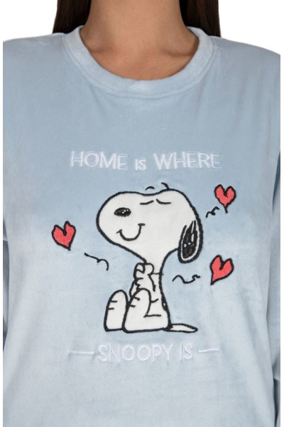 DP2005 Pijama mujer coralina azul Snoopy Javier Golmar