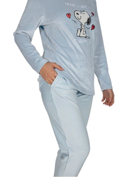 DP2005 Pijama mujer coralina azul Snoopy Javier Golmar