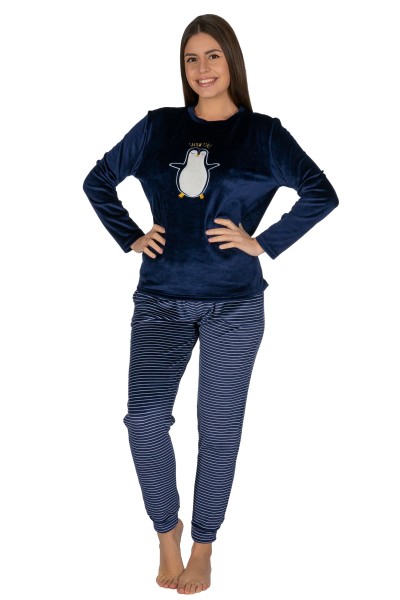 DP0705 Pijama mujer coralina pingüino Javier Golmar