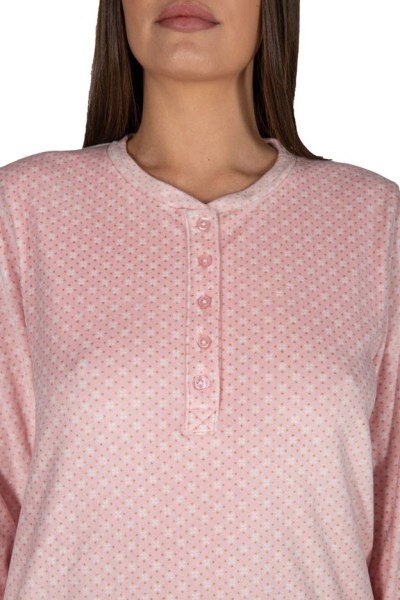 DP0405 Pijama mujer terciopelo rosa Javier Golmar