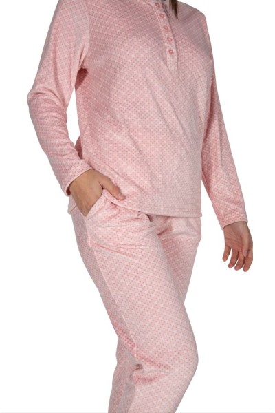 DP0405 Pijama mujer terciopelo rosa Javier Golmar