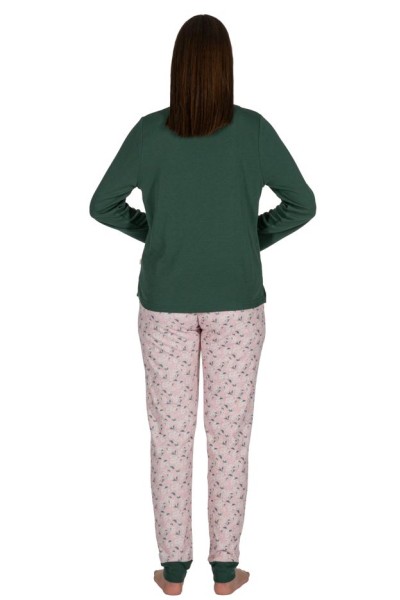 DP0401 Pijama mujer flores verde Javier Golmar