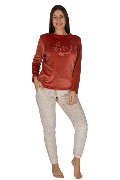 DP0250 Pijama mujer terciopelo Javier Golmar