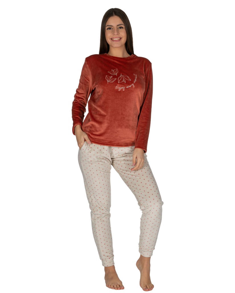 DP0250 Pijama mujer terciopelo Javier Golmar