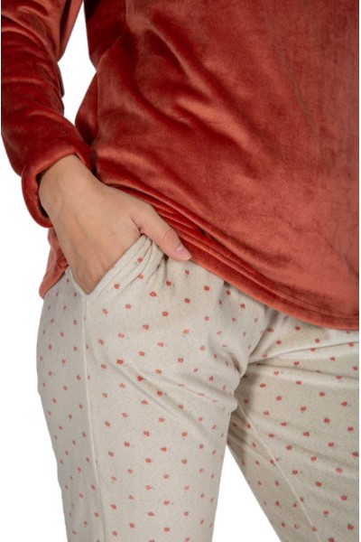 DP0250 Pijama mujer terciopelo Javier Golmar