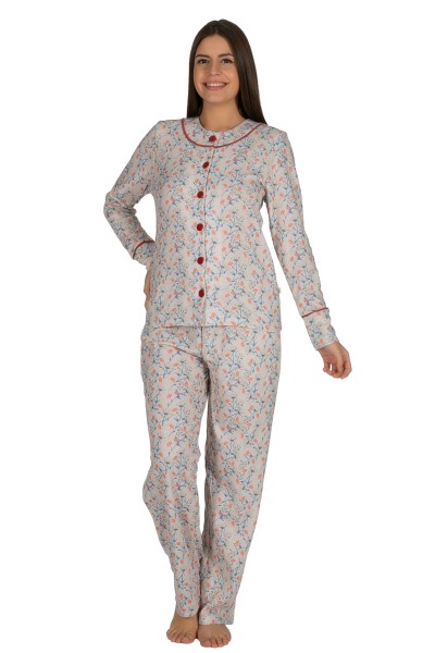 DP0200 Pijama mujer camisero flores Javier Golmar