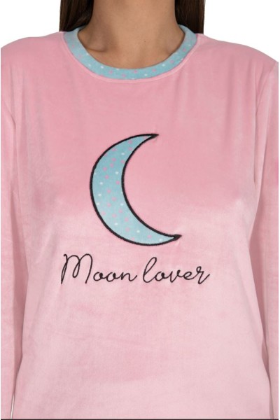 DP0105 Pijama mujer terciopelo "Moon lovers" Javier Golmar