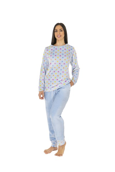 CP0210 Pijama mujer coralina estrellas Javier Golmar