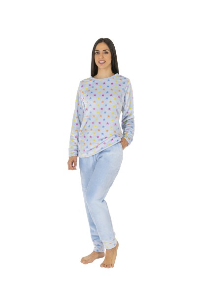 CP0210 Pijama mujer coralina estrellas Javier Golmar