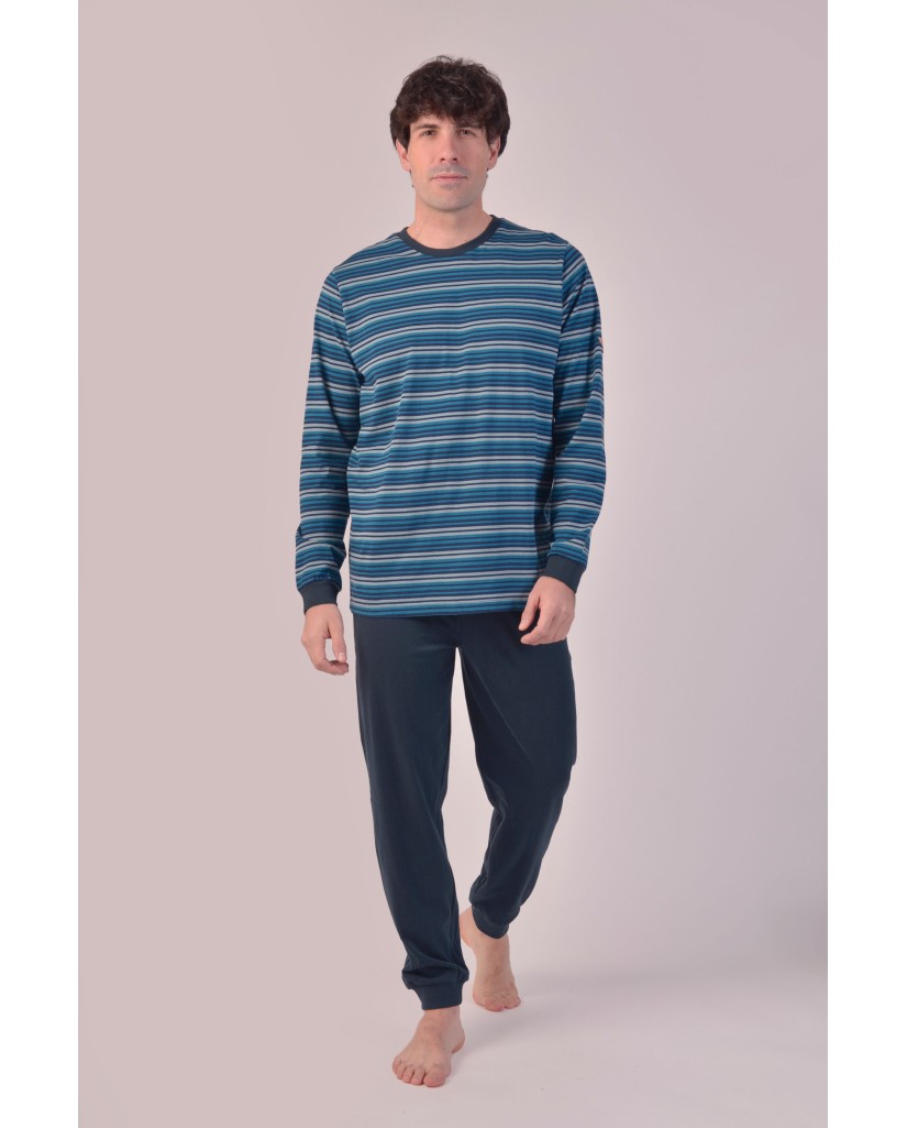PRP1075 Pijama hombre a rayas Privata