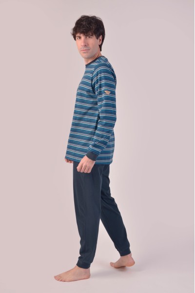 PRP1075 Pijama hombre a rayas Privata