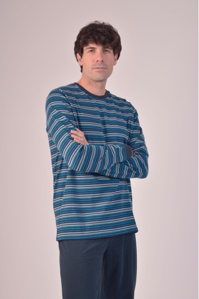 PRP1075 Pijama hombre a rayas Privata