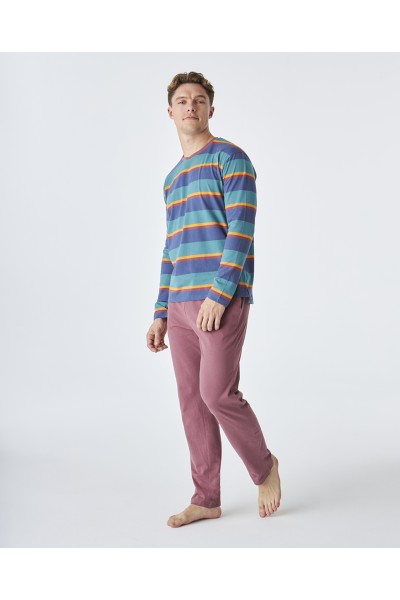 EP5600 Pijama hombre invierno a rayas J&J Brothers