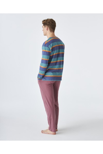 EP5600 Pijama hombre invierno a rayas J&J Brothers