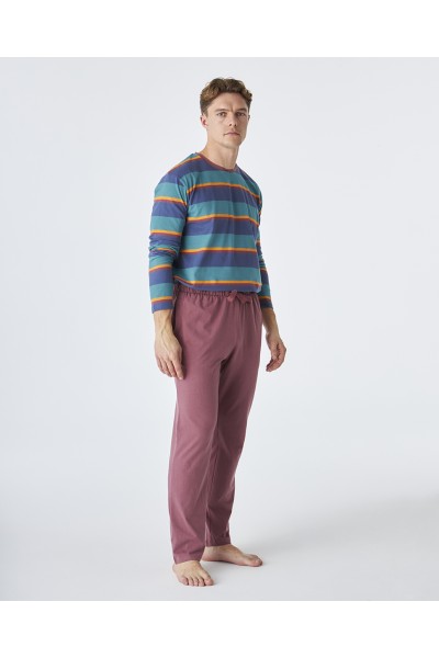 EP5600 Pijama hombre invierno a rayas J&J Brothers