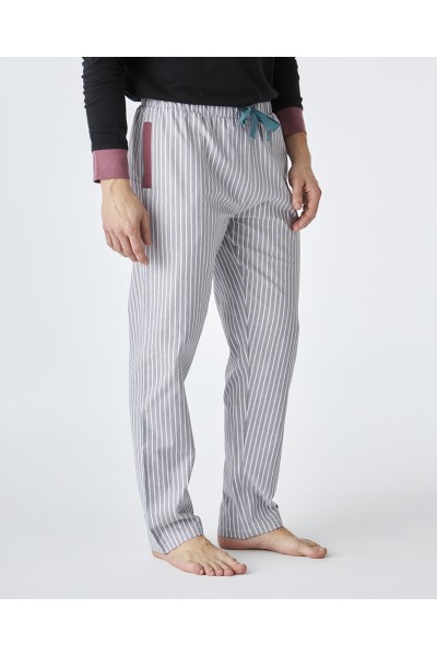 EP6301 Pijama hombre invierno negro y gris J&J Brothers