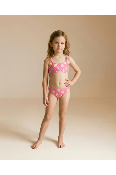8030-01 Bikini niña rosa...