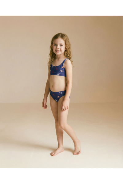 8030-02 Bikini niña azul...