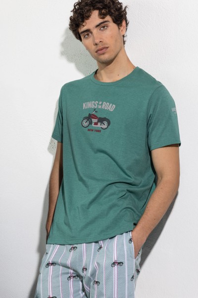 64750-0 Pijama hombre Manga...
