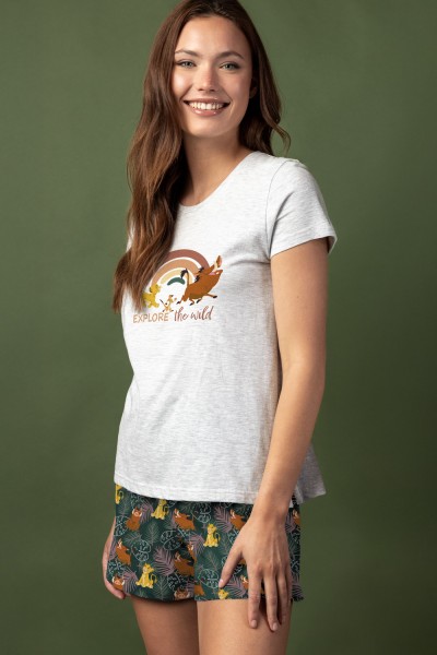 64297-0 Pijama mujer manga...