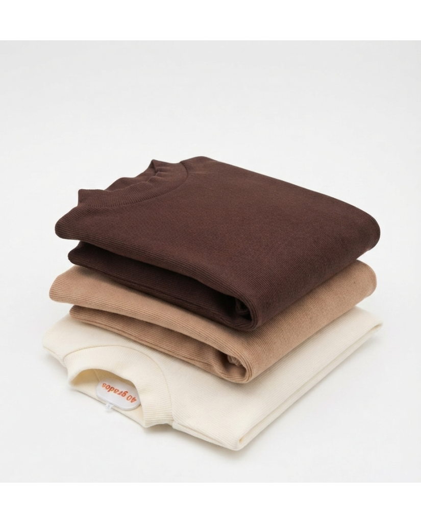 24125-Pack3 Camisetas Cuello Semicisne Unisex