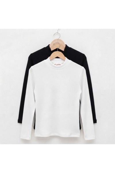 24125-Pack2 Camisetas cuello semicisne Unisex