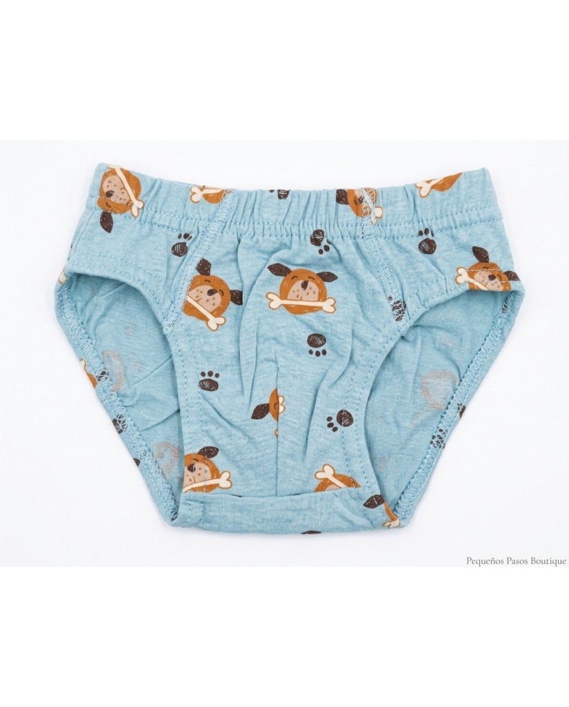 WT176 PERRO Y HUESO SLIP NIÑO ALGODON