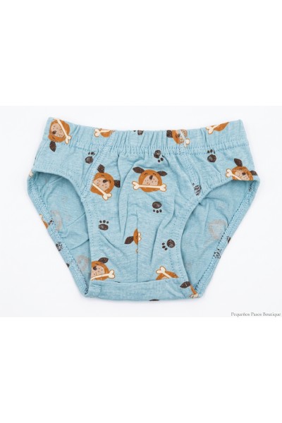 WT176 PERRO Y HUESO SLIP NIÑO ALGODON