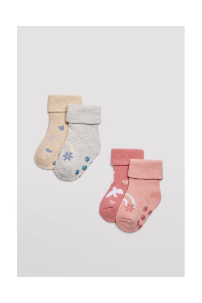 52842 Pack dos calcetines bebé térmicos antideslizante