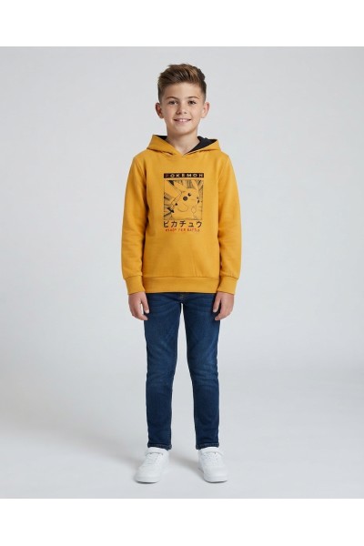 NW1112 Sudadera naranja Pikachu con capucha