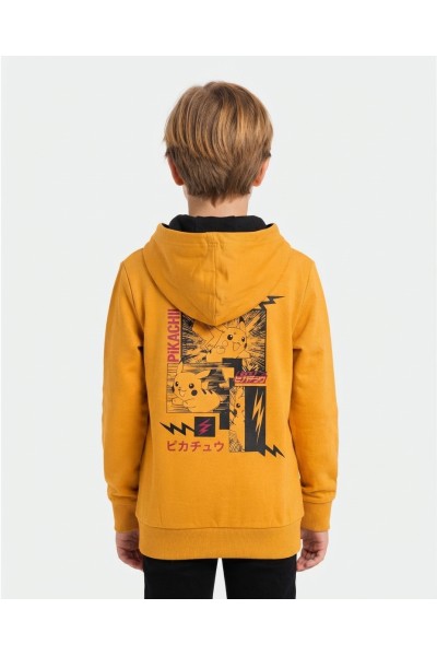 NW1112 Sudadera naranja Pikachu con capucha