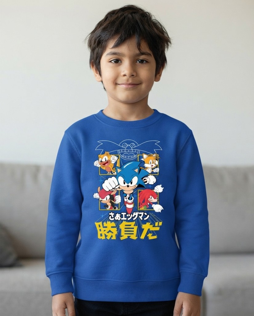 C5218090NI Sudadera azul niño Sonic