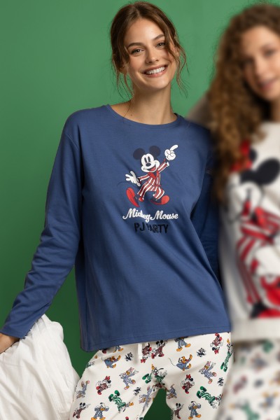 64324-0 Pijama mujer manga largo Mickey Party