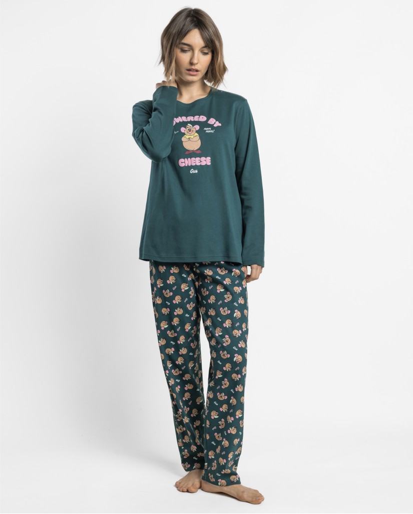 64323-0 Pijama mujer manga larga Gus Cheese