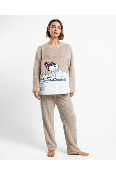 64992-0 Pijama mujer manga larga Snoopy Mountain