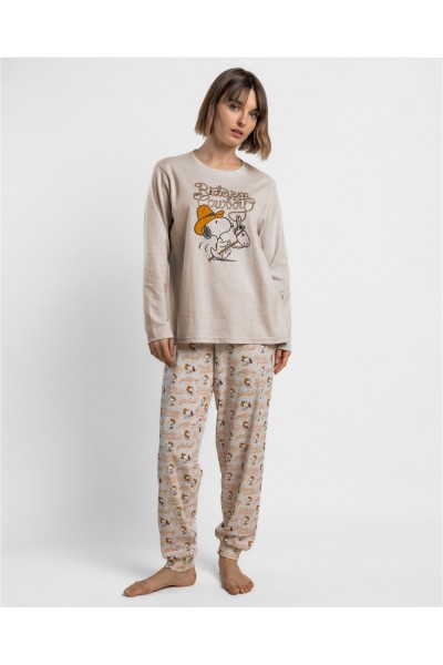64418-0 Pijama mujer manga larga Snoopy Country
