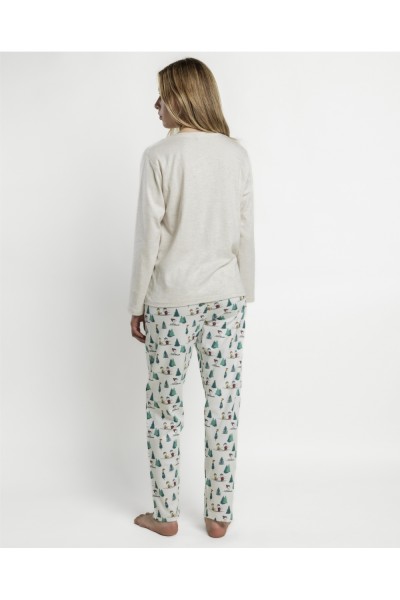64990-0 Pijama mujer manga larga Snoopy Mountain
