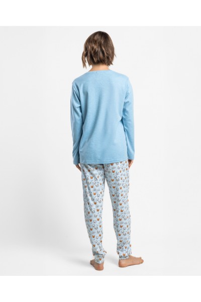 64598-0 Pijama mujer manga larga Ruff Morning