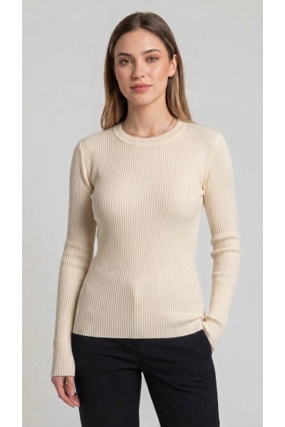 G8203 Jersey mujer fino canalé