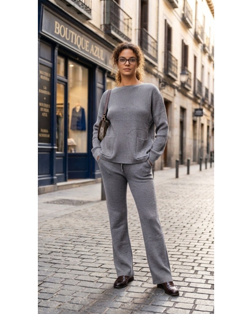 C8996 Conjunto punto mujer canalé