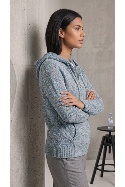G7650 CHAQUETA PUNTO MUJER CON CAPUCHA