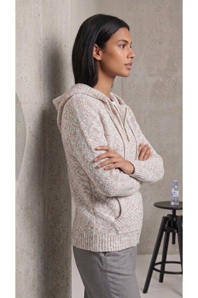G7650 CHAQUETA PUNTO MUJER CON CAPUCHA