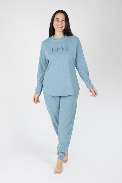 M26201 Pijama mujer manga larga Love Yourself