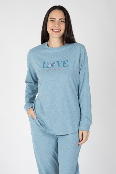 M26201 Pijama mujer manga larga Love Yourself
